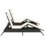 Tumbonas con cojines 2 unidades ratán sintético negro by , Loungers - Ref: Foro24-3261578, Price: 274,32 €, Discount: %