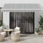 Toldo retráctil aluminio y tela antracita y blanco 3,5x2,5 m de , Toldos - Ref: Foro24-3216114, Precio: 299,21 €, Descuento: %