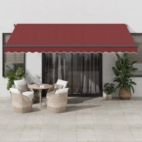 Toldo retráctil automático burdeos 450x350 cm by , Awnings - Ref: Foro24-3215004, Price: 503,57 €, Discount: %