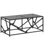 Mesa de centro de acero superficie de vidrio negra 98,5x50x41cm by , Coffee table - Ref: Foro24-845997, Price: 55,68 €, Disco...