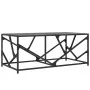 Mesa de centro de acero superficie de vidrio negra 98,5x50x41cm by , Coffee table - Ref: Foro24-845997, Price: 55,68 €, Disco...