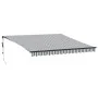 Toldo retráctil automático gris antracita y blanco 400x350 cm by , Awnings - Ref: Foro24-3215810, Price: 456,75 €, Discount: %