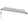 Toldo retráctil automático gris antracita y blanco 400x350 cm by , Awnings - Ref: Foro24-3215810, Price: 456,75 €, Discount: %