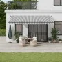 Toldo retráctil automático luz LED antracita blanco 500x350 cm by , Awnings - Ref: Foro24-3215819, Price: 681,93 €, Discount: %