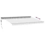 Toldo retráctil automático luz LED antracita blanco 500x350 cm by , Awnings - Ref: Foro24-3215819, Price: 681,93 €, Discount: %