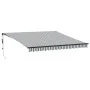 Toldo retráctil automático antracita y blanco 450x300 cm de , Toldos - Ref: Foro24-3310235, Precio: 441,12 €, Descuento: %