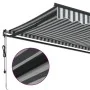 Toldo retráctil automático antracita y blanco 450x300 cm de , Toldos - Ref: Foro24-3310235, Precio: 441,12 €, Descuento: %
