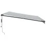Toldo retráctil automático gris antracita y blanco 500x300 cm by , Awnings - Ref: Foro24-3310240, Price: 457,37 €, Discount: %