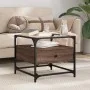 Mesa de centro con puertas de vidrio marrón roble 50x50x45 cm by , Coffee table - Ref: Foro24-846053, Price: 69,99 €, Discoun...