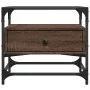 Mesa de centro con puertas de vidrio marrón roble 50x50x45 cm by , Coffee table - Ref: Foro24-846053, Price: 69,99 €, Discoun...
