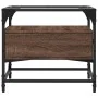 Mesa de centro con puertas de vidrio marrón roble 50x50x45 cm by , Coffee table - Ref: Foro24-846053, Price: 69,99 €, Discoun...