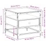 Mesa de centro con puertas de vidrio marrón roble 50x50x45 cm by , Coffee table - Ref: Foro24-846053, Price: 69,99 €, Discoun...
