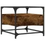 Mesa de centro tapa de vidrio acero roble ahumado 50x50x45 cm de , Mesas de centro - Ref: Foro24-846051, Precio: 59,77 €, Des...