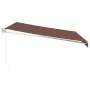 Toldo retráctil manual marrón 400x300 cm de , Toldos - Ref: Foro24-3215700, Precio: 295,01 €, Descuento: %