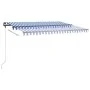 Toldo manual retráctil con LED azul y blanco 450x350 cm de , Toldos - Ref: Foro24-3069841, Precio: 559,08 €, Descuento: %