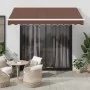 Toldo retráctil manual marrón 300x250 cm de , Toldos - Ref: Foro24-3215698, Precio: 202,30 €, Descuento: %