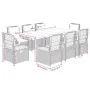 Set comedor de jardín 9 pzas con cojines ratán sintético beige by , Garden sets - Ref: Foro24-3263019, Price: 1,00 €, Discoun...