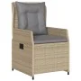 Set comedor de jardín 3 pzas con cojines ratán sintético beige by , Garden sets - Ref: Foro24-3262868, Price: 316,40 €, Disco...