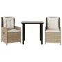 Set comedor de jardín 3 pzas con cojines ratán sintético beige von , Gartensets - Ref: Foro24-3262889, Preis: 299,05 €, Rabat...