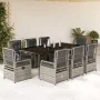 Set comedor jardín 9 pzas y cojines ratán sintético gris von , Gartensets - Ref: Foro24-3262991, Preis: 990,87 €, Rabatt: %