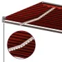 Toldo automático LED sensor de viento naranja marrón 450x350 cm by , Awnings - Ref: Foro24-3069855, Price: 934,71 €, Discount: %