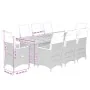 Set de mesa y sillas de jardín 9 pzas y cojines ratán PE negro by , Garden sets - Ref: Foro24-3277249, Price: 1,00 €, Discoun...