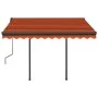 Toldo retráctil automático con postes naranja y marrón 3,5x2,5m von , Markisen - Ref: Foro24-3070130, Preis: 477,08 €, Rabatt: %