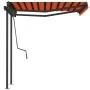Toldo retráctil automático con postes naranja y marrón 3,5x2,5m von , Markisen - Ref: Foro24-3070130, Preis: 477,08 €, Rabatt: %