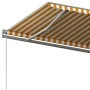 Toldo retráctil automático con postes amarillo y blanco 6x3,5 m by , Awnings - Ref: Foro24-3070288, Price: 831,63 €, Discount: %