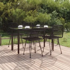 Juego de comedor de jardín 5 piezas ratán sintético negro by , Garden sets - Ref: Foro24-3157896, Price: 399,05 €, Discount: %