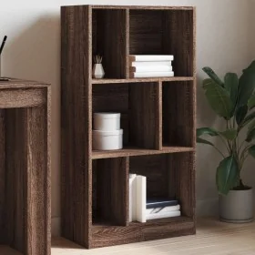 Estantería madera de ingeniería marrón roble 57x28,5x107,5 cm de , Librerías y estanterías - Ref: Foro24-848009, Precio: 63,8...