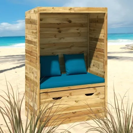 Silla de jardín Strandkorb con cajón pino macizo 112x60x168 cm by , Loungers - Ref: Foro24-318206, Price: 226,77 €, Discount: %
