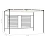 Cenador con techo retráctil color crema 3x4x2,3 m 180 g/m² by , Tents and gazebos - Ref: Foro24-313623, Price: 389,20 €, Disc...