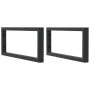 Soportes estante de lavabo 2 uds rectangular acero negro by , Supports and crossbars - Ref: Foro24-4007273, Price: 37,34 €, D...