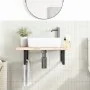 Soportes estante de lavabo 2 uds rectangular acero negro by , Supports and crossbars - Ref: Foro24-4007273, Price: 37,34 €, D...