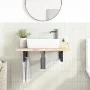Soportes estante de lavabo 2 uds rectangular acero negro by , Supports and crossbars - Ref: Foro24-4007271, Price: 34,85 €, D...