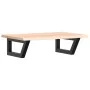 Estante de lavabo de pared de acero y madera maciza de roble de , Tocadores de baño - Ref: Foro24-3302543, Precio: 60,94 €, D...