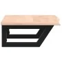 Estante de lavabo de pared de acero y madera maciza de roble de , Tocadores de baño - Ref: Foro24-3302543, Precio: 60,94 €, D...