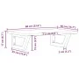 Estante de lavabo de pared de acero y madera maciza de roble de , Tocadores de baño - Ref: Foro24-3302543, Precio: 60,94 €, D...