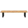Estante de lavabo de pared de acero y madera maciza de roble de , Tocadores de baño - Ref: Foro24-3302337, Precio: 81,48 €, D...