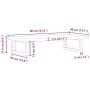 Estante de lavabo de pared de acero y madera maciza de roble de , Tocadores de baño - Ref: Foro24-3302328, Precio: 70,79 €, D...