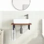 Estante de lavabo de pared de acero y madera maciza de roble von , Badezimmerwaschtische - Ref: Foro24-3302349, Preis: 73,29 ...