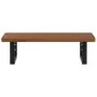 Estante de lavabo de pared de acero y madera maciza de roble von , Badezimmerwaschtische - Ref: Foro24-3302349, Preis: 73,29 ...