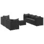 Set de muebles de jardín y cojines 7 pzas ratán sintético negro de , Conjuntos de jardín - Ref: Foro24-3308027, Precio: 532,5...