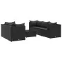 Set muebles de jardín 6 piezas y cojines ratán sintético negro de , Conjuntos de jardín - Ref: Foro24-3308019, Precio: 471,26...