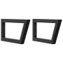 Soportes estante de lavabo 2 unidades trapecio acero negro de , Soportes y travesaños - Ref: Foro24-4007286, Precio: 41,87 €,...