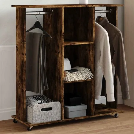 Armario con ruedas madera ingeniería roble ahumado 102x38x110cm von , Aufbewahrung von Kleidung und Schränken - Ref: Foro24-8...