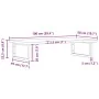 Estante de lavabo de pared de acero y madera maciza de haya von , Badezimmerwaschtische - Ref: Foro24-3302433, Preis: 109,81 ...