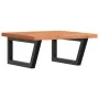 Estante de lavabo de pared de acero y madera maciza de haya de , Tocadores de baño - Ref: Foro24-3302427, Precio: 82,16 €, De...