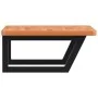Estante de lavabo de pared de acero y madera maciza de haya de , Tocadores de baño - Ref: Foro24-3302427, Precio: 82,16 €, De...